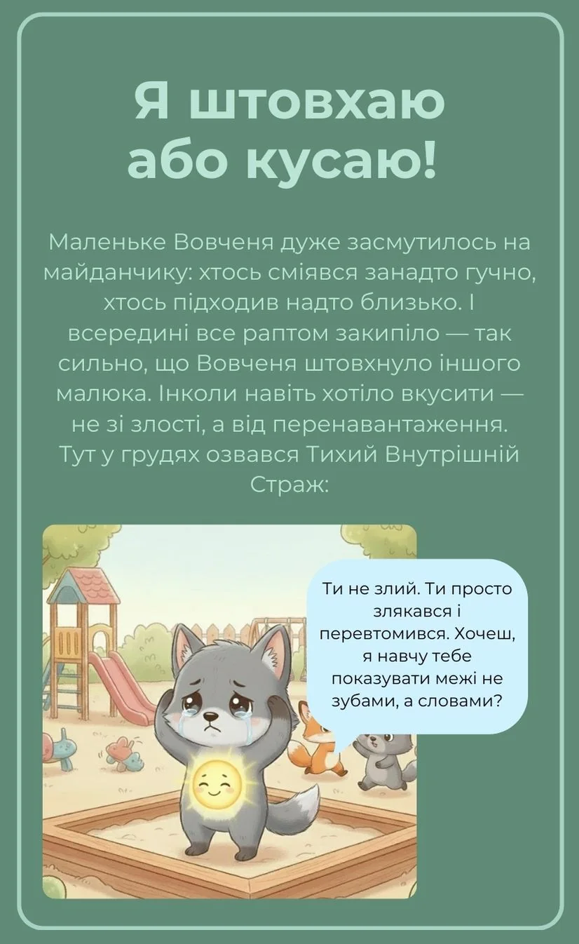 Я штовхаю або кусаю